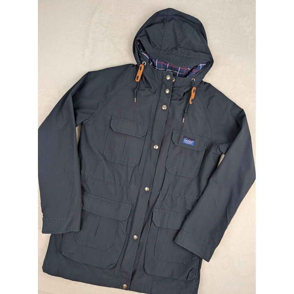Penfield Kasson Field Hooded Jacket Womens Small Navy Blue 60/40‎ Parka